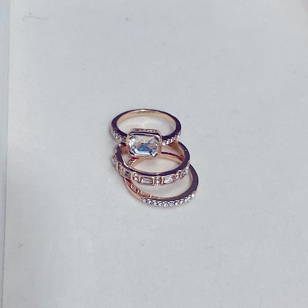 3pc 14k Gp Stackable Rings Size 7 - image 3